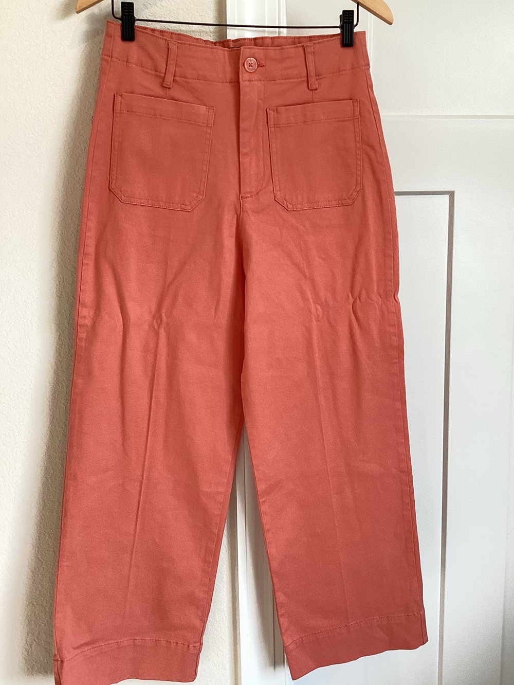 Bagatelle New York High-Rise Chino Patch-Pocket Crop Pants New Size 8 Peach